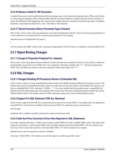 Caché Upgrade Checklists - InterSystems Documentation