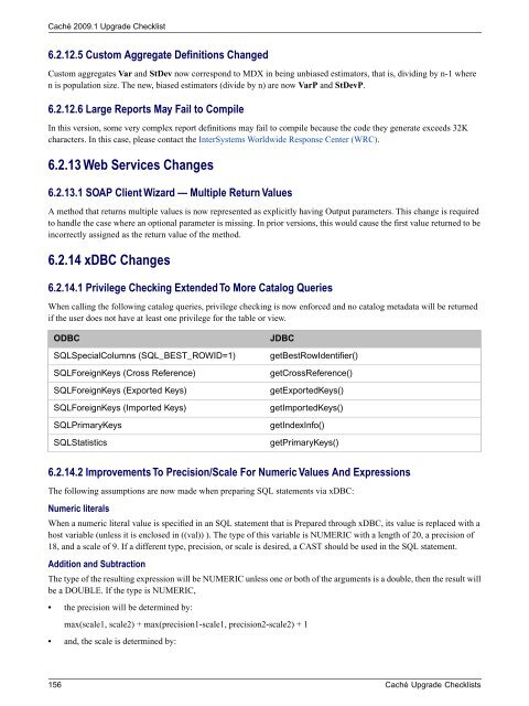 Caché Upgrade Checklists - InterSystems Documentation