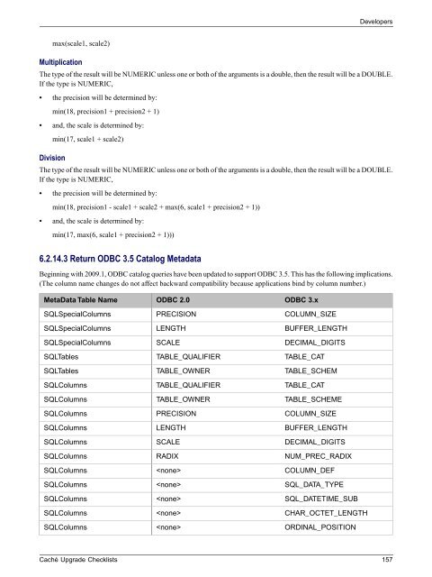 Caché Upgrade Checklists - InterSystems Documentation