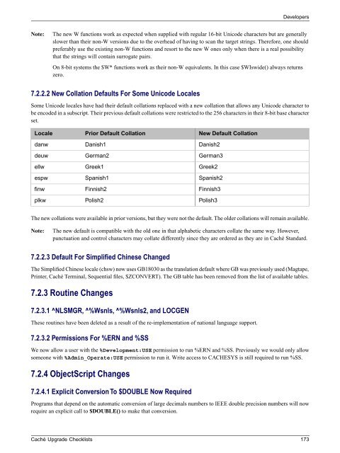 Caché Upgrade Checklists - InterSystems Documentation