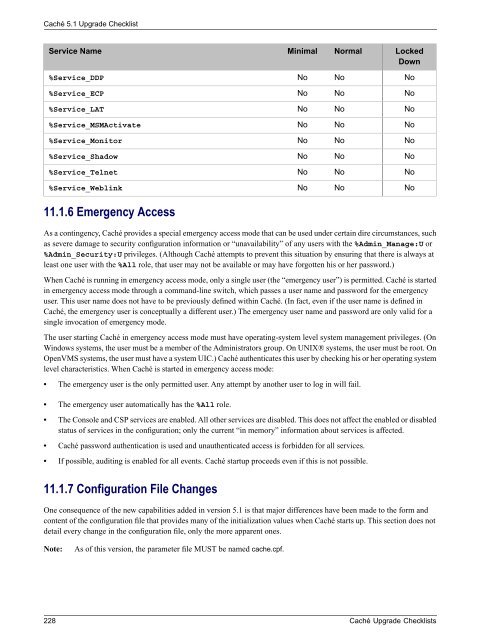 Caché Upgrade Checklists - InterSystems Documentation