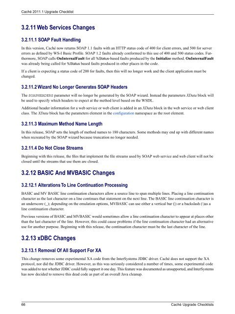 Caché Upgrade Checklists - InterSystems Documentation