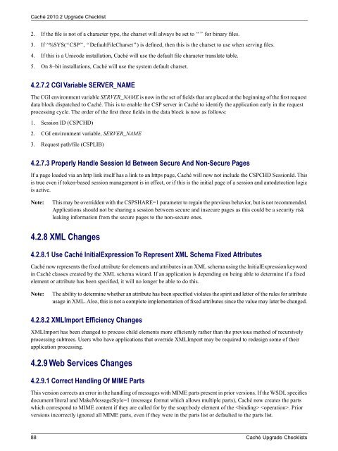 Caché Upgrade Checklists - InterSystems Documentation