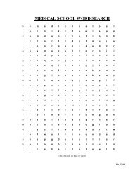 MEDICAL SCHOOL WORD SEARCH