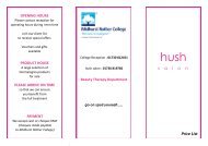 s a l o n Price List - Midhurst Rother College