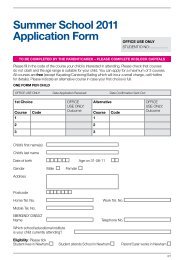 Summer School 2011 application form - Newham.com