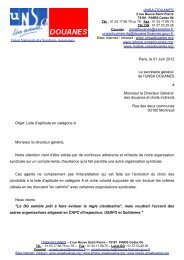 Lettre au Directeur gÃ©nÃ©ral : Liste d'aptitude en ... - UNSA Douanes