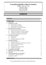 Conception logicielle et Base de donnÃ©es