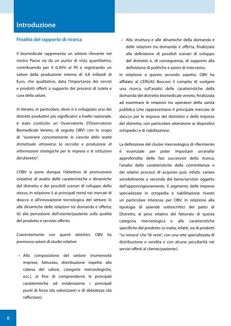 CERGAS.pdf - Osservatorio Biomedicale Veneto