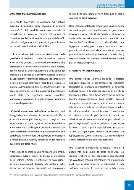 CERGAS.pdf - Osservatorio Biomedicale Veneto