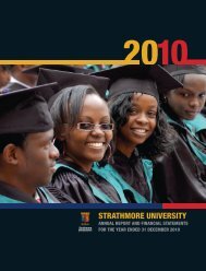 Annual Report (2010) - Strathmore University