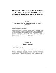 i conveni col·lectiu del personal docent i investigador de les ... - UdG