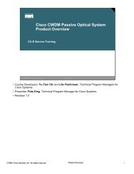 Cisco CWDM Passive Optical System Product Overview