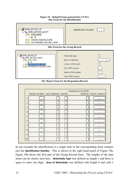 Illustrating the Process using CS-Pro - University of Reading