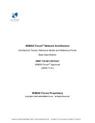 WiMAX Forum Network Architecture WiMAX Forum Proprietary