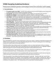 DCMA Sampling Guidelines/Guidance