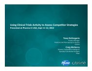 Using_Clinical_Trial.. - Pharma Competitive Intelligence Conference