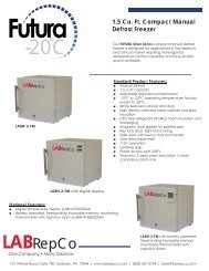 Futura Silver Series Compact Manual Defrost Freezer - LABRepCo