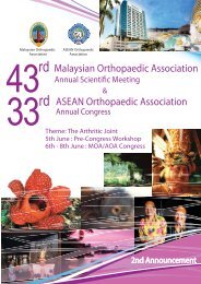 2nd Announcement - Malaysian Orthopaedic Association