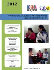 unidad de analisis enfermedades inmunoprevenibles - Hospital Suba