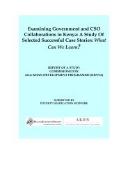 Examining Government and CSO Collaborations in Kenya