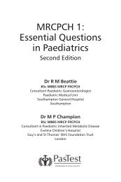 MRCPCH 1: Essential Questions in Paediatrics - PasTest