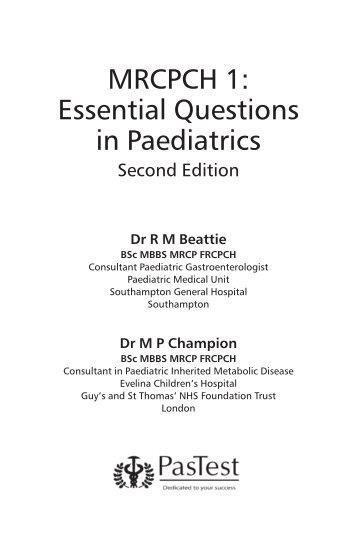 MRCPCH 1: Essential Questions in Paediatrics - PasTest