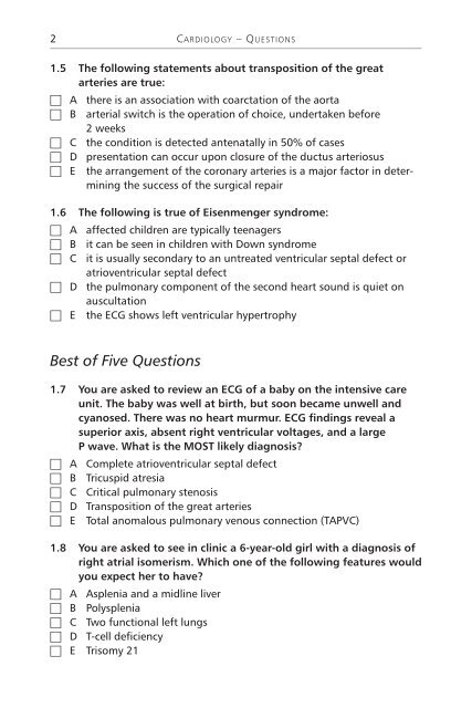 MRCPCH 1: Essential Questions in Paediatrics - PasTest