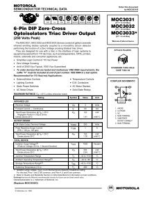MOC3032 Zero-Cross Optoisolators Triac Driver