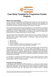 Case Study Template for Programme Funded Projects - National HE ...