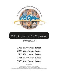 2004 Owner's Manual - Cal Spas