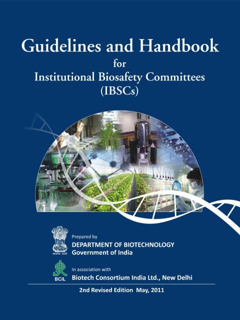 Guidelines and Handbook for IBSCs - Department of Biotechnology