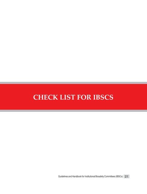 Guidelines and Handbook for IBSCs - Department of Biotechnology