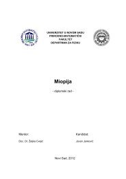 Miopija - Departman za fiziku - Univerzitet u Novom Sadu