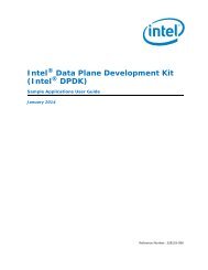 IntelÂ® DPDK Sample Applications User Guide