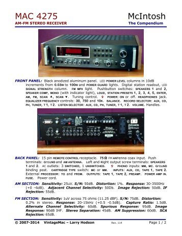 MAC 4275 McIntosh