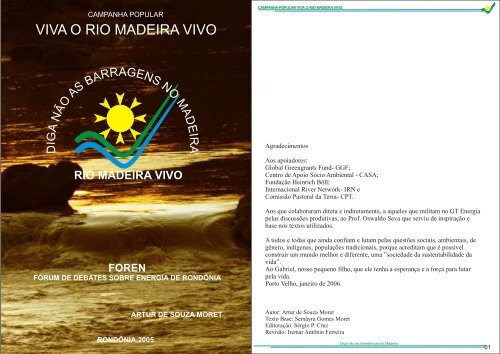 VIVA O RIO MADEIRA VIVO - Philip M. Fearnside