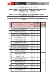 concurso de cas nÃ‚Â° 259-2013-minjus resultados de la etapa de ...