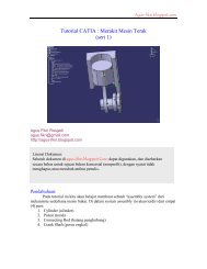 Tutorial CATIA : Merakit Mesin Torak (seri 1)