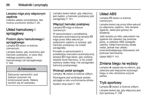 Opel Corsa 2013 â Instrukcja obsÅugi â Opel Polska