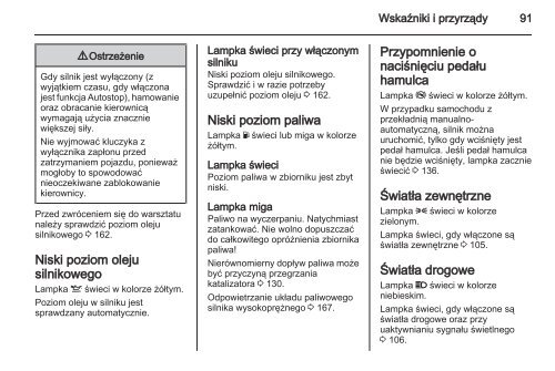 Opel Corsa 2013 â Instrukcja obsÅugi â Opel Polska