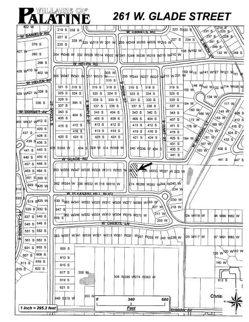 Variation to permit a fence setback 0 feet from ... - Village of Palatine