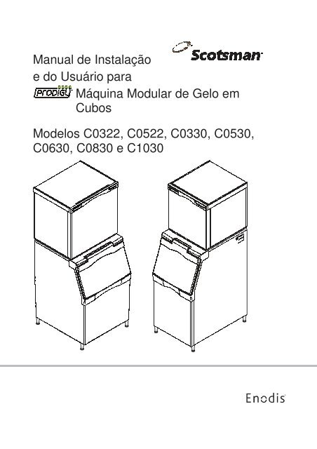 Scotsman - Máquina de gelo C0322, C0630, C1030 - ColdMix