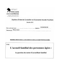 partie : L'accueil familial des personnes Ã¢gÃ©es en perte d ... - Famidac