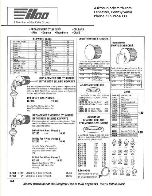 Ilco Unican Corp.pdf - Neff's Safe, Lock & Security Inc