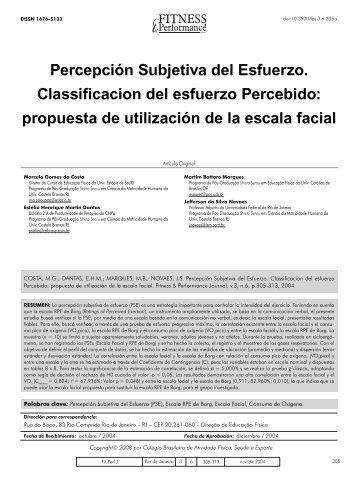 propuesta de utilizaciÃ³n de la escala facial - Fitness & Performance ...