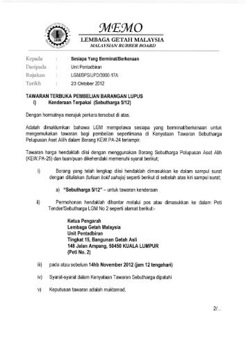 MEMO - LGM