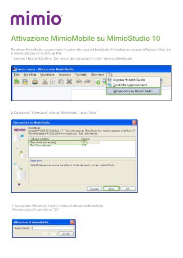 MIMIO MOBILE Guida Rapida - Sogisnc.it
