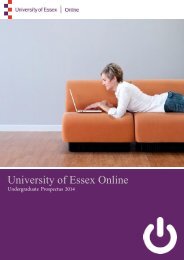 Undergraduate Prospectus 2012-2013 - University of Essex Online