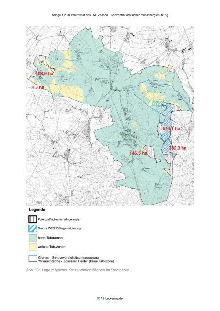 Ermittlung der KonzentrationsflÃ¤chen - Stadt Zossen